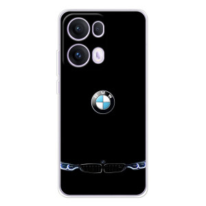 Силиконовый бампер с картинкой машины на OPPO Reno 13 Pro 5G (Черный BMW)