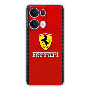 Силиконовый бампер с картинкой машины на OPPO Reno 13 Pro 5G (Ferrari Logo)