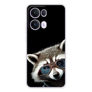 Силіконовий Чохол з Энотами  на OPPO Reno 13 Pro 5G – Стильний Єнот