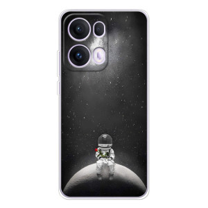 Силиконовый Чехол с принтом "Космонавты" на OPPO Reno 13 Pro 5G – Космонавт романтик