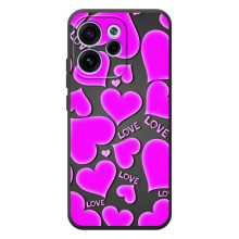 Чехлы для любимой на ОРО Reno 15 Ф (VPrint) (Pink hearts)