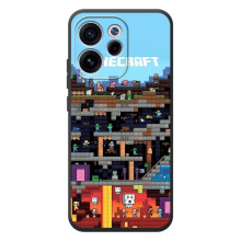 Чохол Майнкрафт на OPPO Reno 15 F (AlphaPrint) Minecraft (фон Minecraft)