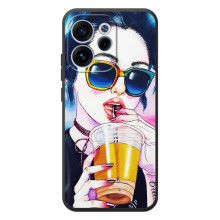 Чохол з картинкою Модні Дівчата OPPO Reno 15 F (Дівчина з коктейлем)