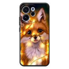Чехол с Лисичкой для OPPO Reno 15 F (Новогодний лисенок)
