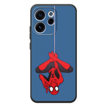 Чехол Супергерой Человека Паука на OPPO Reno 15 F (На паутине)