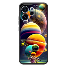 Чехол (ТПУ) с планетами на OPPO Reno 15 F (Солнечна система)