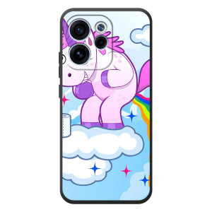 Чехол Unicorn на OPPO Reno 15 F – Радуга единорожка