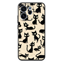 Чехол с рисунком кот на OPPO Reno 15 F (Черные коты)