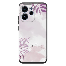 Чохол з квітковим принтом на ОРО Reno 15 Ф (Фіолетове листя)