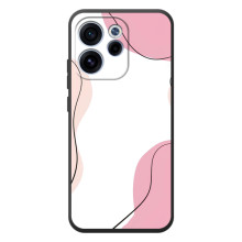 Чехол цветочный дизайн для OPPO Reno 15 F (Розовый фон)