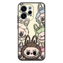 Чехол с Лабубу на OPPO Reno 15 F (Коллаж Лабубу)