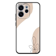 Силконовий чохол з принтом в квітах на OPPO Reno 15 F (Нюдовий дизайн)