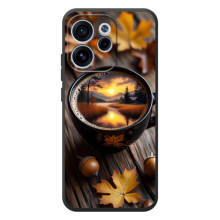 Чохол з унікальним дизайном 'Осінь з кавою' для OPPO Reno 15 F – Темна кава