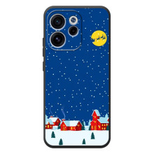 Силиконовый бампер на рождество для OPPO Reno 15 F (Город в снегу)