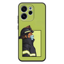 Силиконовый бампер (Работники) на OPPO Reno 15 F (Пожарник)