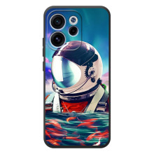 Силиконовый Чехол с принтом "Космонавты" на OPPO Reno 15 F (Космонавт в воде)