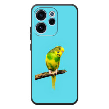 Силиконовый чехол с птичкой на OPPO Reno 15 F (Попугайчик)