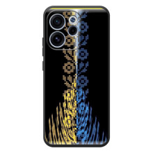 Силиконовый Чехол на OPPO Reno 15 F (Патриотическая вышиванка)