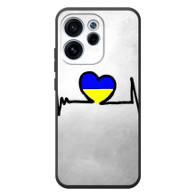 Силиконовый Чехол на OPPO Reno 15 F (Я-Украина) (Украинская кардиограмма)