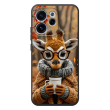 Друкований чохол 'Звірята з кавою' для OPPO Reno 15 F – Жираф з кавою