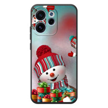 Чехлы на Новый Год OPPO Reno 15 FS (Снеговик в шапке)