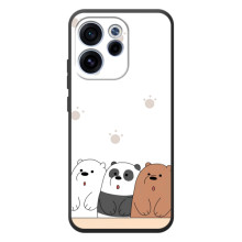 Чехлы с изображением разных животных для OPPO Reno 15 FS (Удивленные медвеженки)