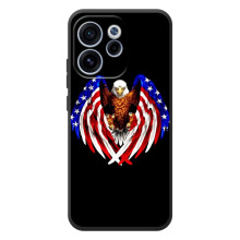 Чехол Флаг USA для OPPO Reno 15 FS (Крылья США)