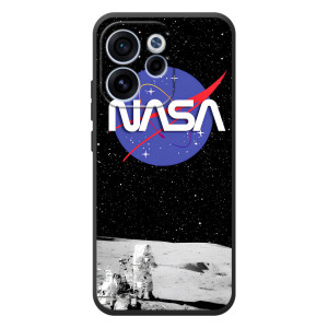 Силиконовый бампер с принтом "Наса" на OPPO Reno 15 FS – Nasa на луне