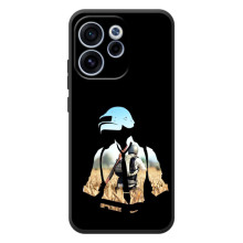 Силиконовый чехол с картинкой "Герой Pubg" на OPPO Reno 15 FS (Пубг мен)