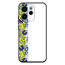 Силіконовый Чохол на OPPO Reno 15 FS з картинкой Вишиванки – Жовто-біла вишиванка