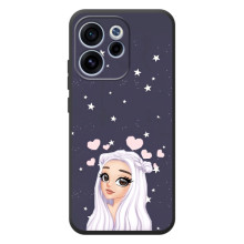 Чехол Стильные девушки на OPPO Reno 15 FS (Девушка и сердечки)