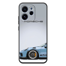 Чехол с авто Порше для OPPO Reno 15 FS – Голубой Порше