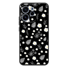 Чохли з тематикою "КВІТИ" на OPPO Reno 15 FS (цвітіння на чорному)