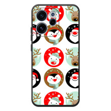 Силіконовий бампер на різдво для OPPO Reno 15 FS (Різдвяний принт)