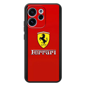 Силиконовый бампер с картинкой машины на OPPO Reno 15 FS (Ferrari Logo)
