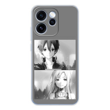 Чехол с персонажами АНИМЕ на OPPO Reno 15 Pro (Кирито-Асуна)
