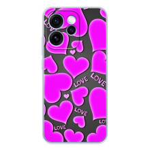 Чехлы для любимой на OPPO Рено 15 Про (VPrint) (Pink hearts)