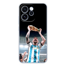 Чехлы Лео Месси Аргентина для OPPO Reno 15 Pro (Счастливый Месси)