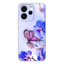 Чехлы с Цветами для OPPO Reno 15 Pro (VPrint) (Бабочка на цветочке)