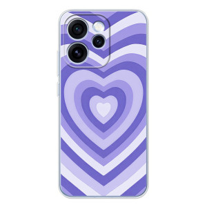 Чохли з тематикою "Маленькі Сердчеки" на OPPO Reno 15 Pro (Серце фіолет)