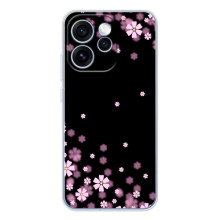 Чехол для OPPO Рено 15 Про - с принтом (Дизайнерские) (AlphaPrint) (Цветочки маленькие)