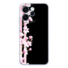 Чехол для OPPO Рено 15 Про - с принтом (Дизайнерские) (AlphaPrint) (Цветочки)