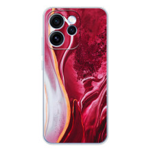 Чехол для OPPO Рено 15 Про - с принтом (Дизайнерские) (AlphaPrint) (Мрамор красный)