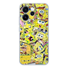 Чехол Губка Боб для OPPO Рено 15 Про (Эмоции Спанч Боба)