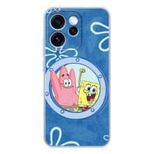 Чехол Губка Боб для OPPO Рено 15 Про (В иллюминаторе)