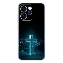 Чехол для OPPO Reno 15 Pro (AlphaPrint) - (Христианские) (Крест и город)