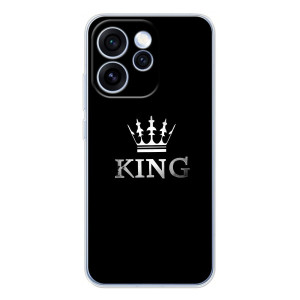 Чехол (Корона на чёрном фоне) для ОППО Рено 15 Про – KING