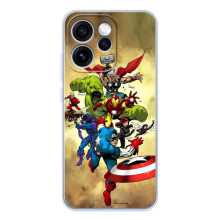Чехол МАРВЕЛ для OPPO Рено 15 Про (AlphaPrint) (Герои Марвел)