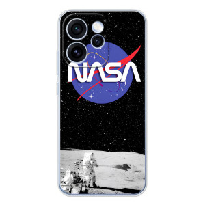 Силиконовый бампер с принтом "Наса" на OPPO Reno 15 Pro – Nasa на луне
