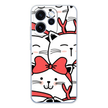 Бампер с изображением Котиков для ОППО Рено 15 Про (Новогодние котики)